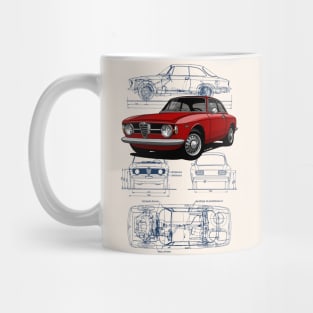 My drawing of the classic Italian sports coupe Mug